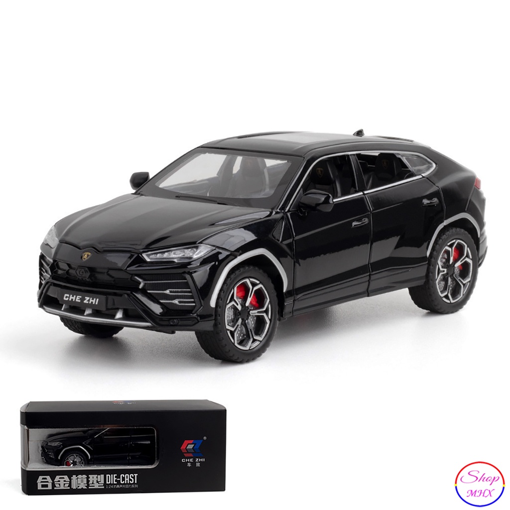 Mô hình xe sắt Lamborghini Urus TẶNG KÈM BIỂN SỐ tỉ lệ 1:24 hãng Chezhi 3 màu