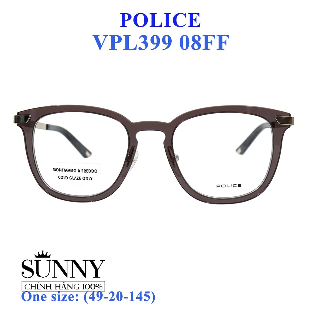 Gọng kính thời trang chính hãng nhiều màu Police VPL399 , thiết kế dễ đeo bảo vệ mắt