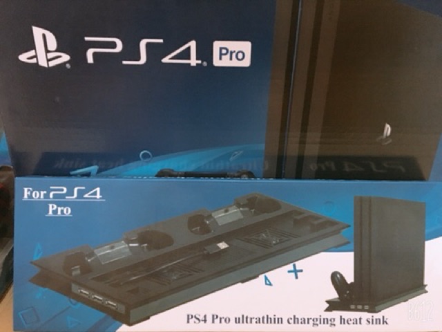 Đế tản nhiệt Ps4 Pro kèm để sạc 2 tay cầm