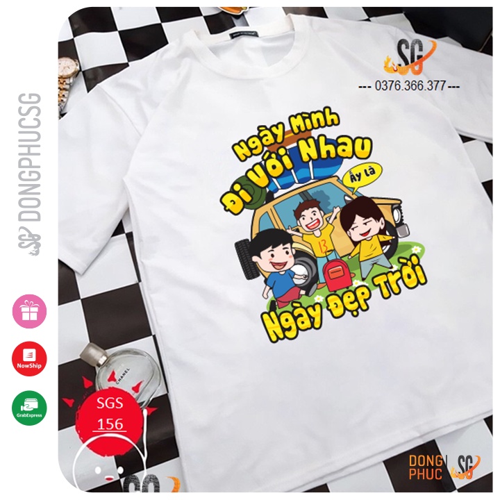 Áo phông hội nhóm form unisex nam nữ mẫu độc đáo nổi bật thun cotton mềm mịn dày dặn SGS156 | SG