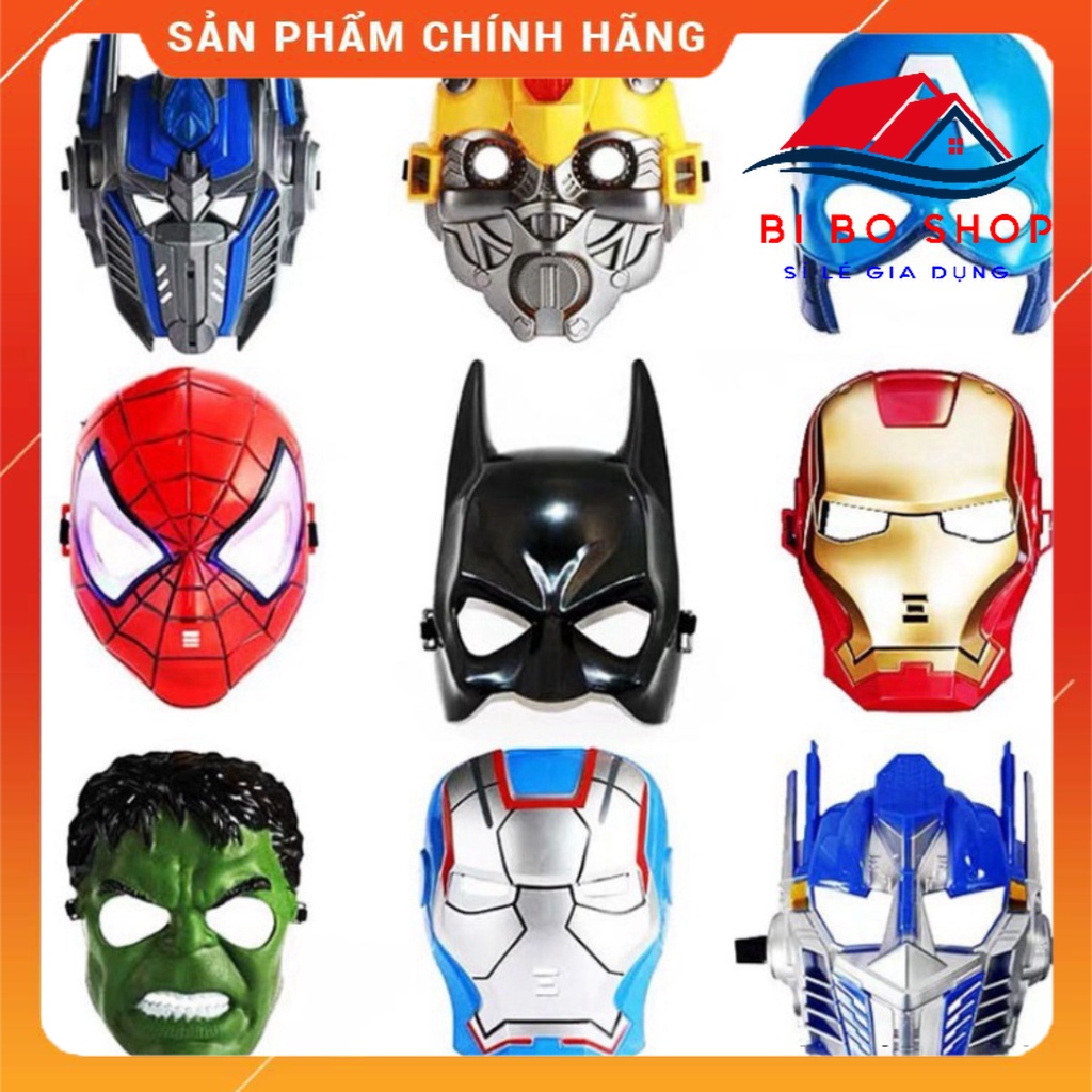 Mặt nạ siêu nhân có đèn nhạc - Đồ chơi Trung thu Hóa trang Halloween- siêu anh hùng người dơi, người nhện, hacker
