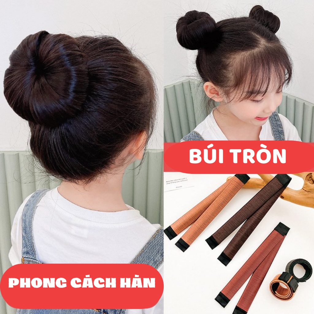 Búi Tóc Tròn, Dây Chun Buộc Tóc Cuộn Tròn Bé Gái, Dây Thun Buộc Tóc Hàng Cao Cấp