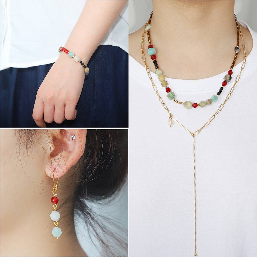 Chuỗi Hạt Đá Tự Nhiên 8Mm Dùng Làm Trang Sức Thủ Công