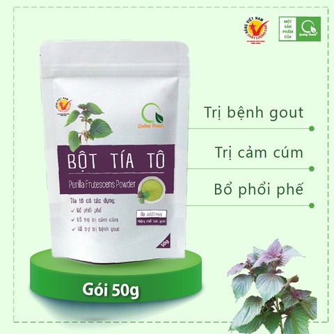 Bột tía tô nguyên chất sấy lạnh Quảng Thanh 50g 100g Xanh Corner