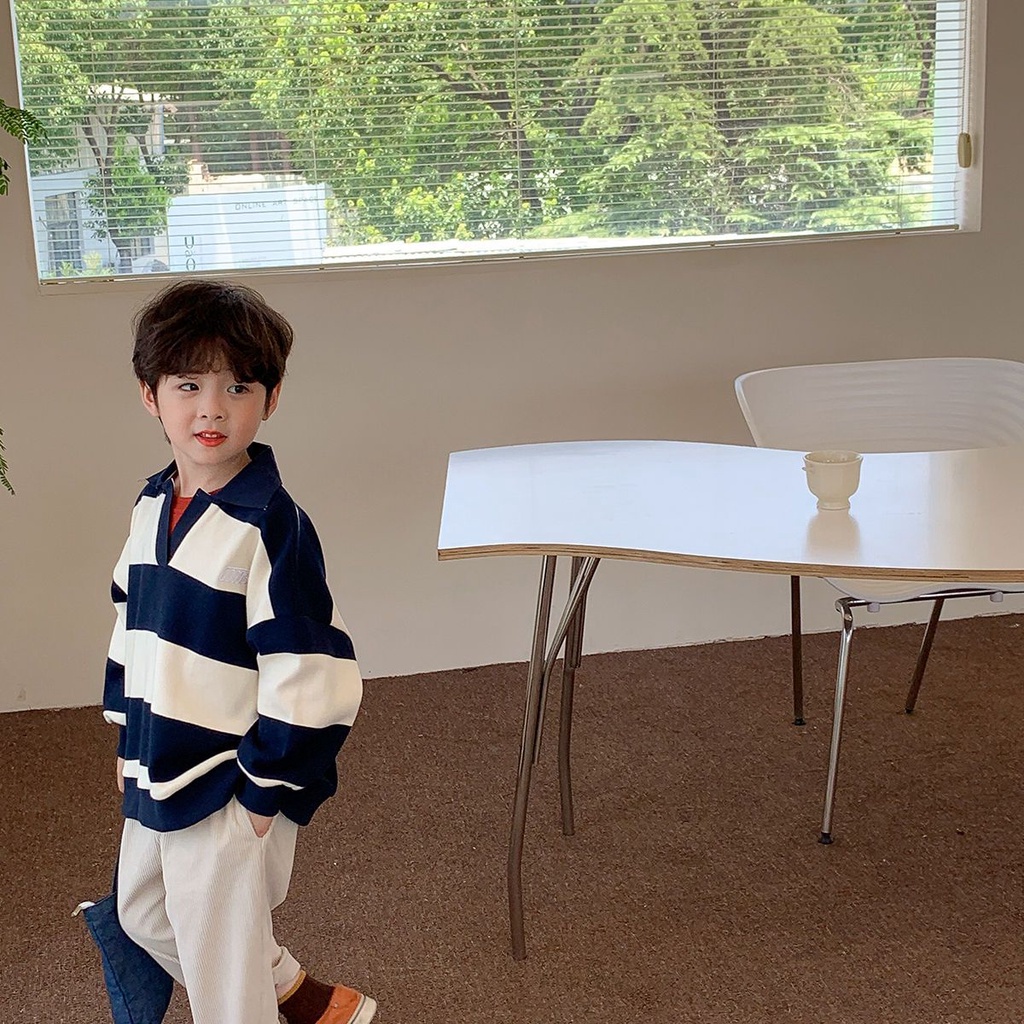 Áo Sweater Cotton Tay Dài Thời Trang Xuân Thu Dành Cho Bé Trai