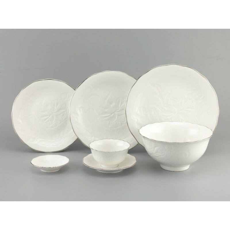 Bộ bàn ăn 22sp Sen IFP Chỉ bạch kim