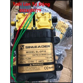 Máy bơm áp lực mini đôi 12v motor rửa xe tưới lan