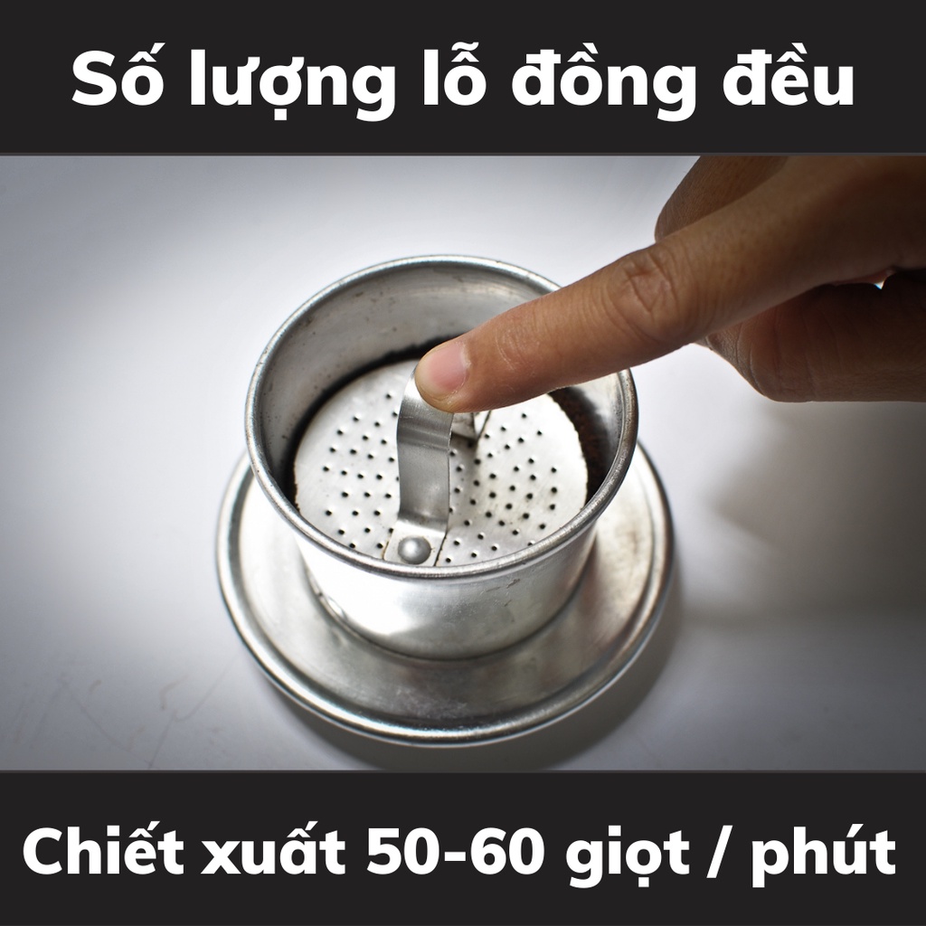 Phin cà phê nhôm Trung Nguyên phin cafe nhôm cao cấp dày dặn giữ nhiệt tốt chống gỉ đạt chuẩn ATVSTP