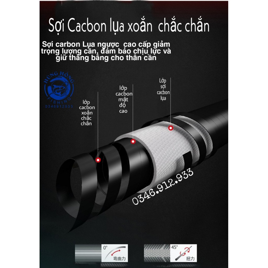 Cần Câu Tay_ Cần Câu Đài Dizao 5H_ Lực Phân Bố 28_ Siêu Nhẹ