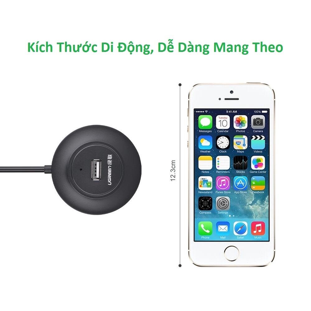 HUB Bộ chia USB 2.0 4 Cổng tích hợp OTG chính hãng Ugreen 20275 - Bảo hành 18 tháng