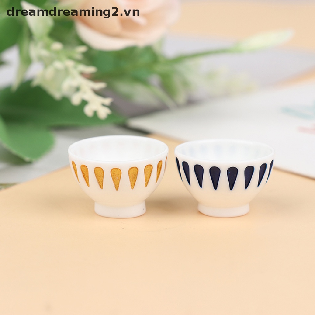 Set 4 món mô hình đồ chơi nhà búp bê mini hình tròn 2.vn 1/12