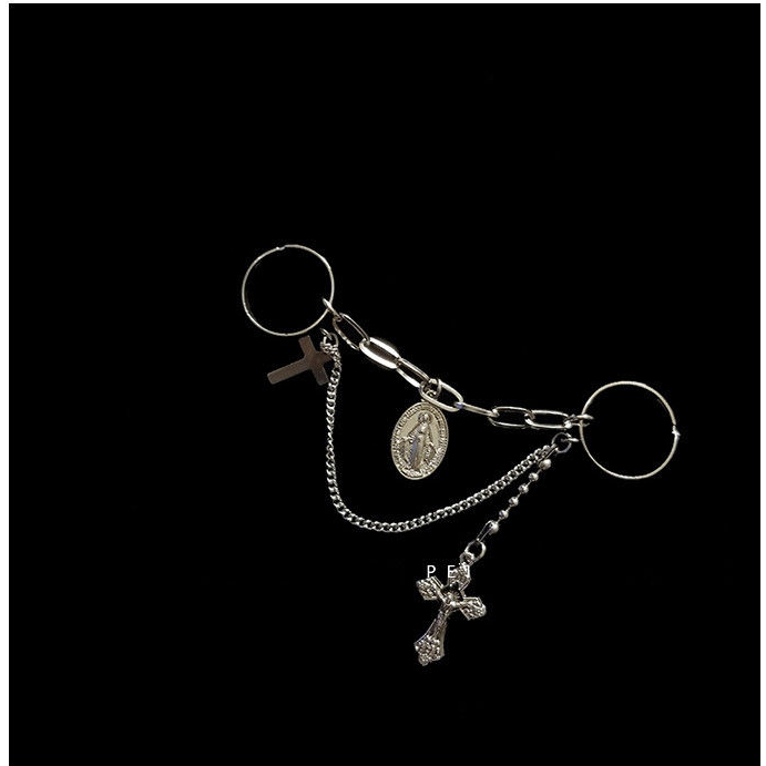 Nhẫn Đeo Tay Kim Loại Hình Chữ Thập Thời Trang Cho Nữ