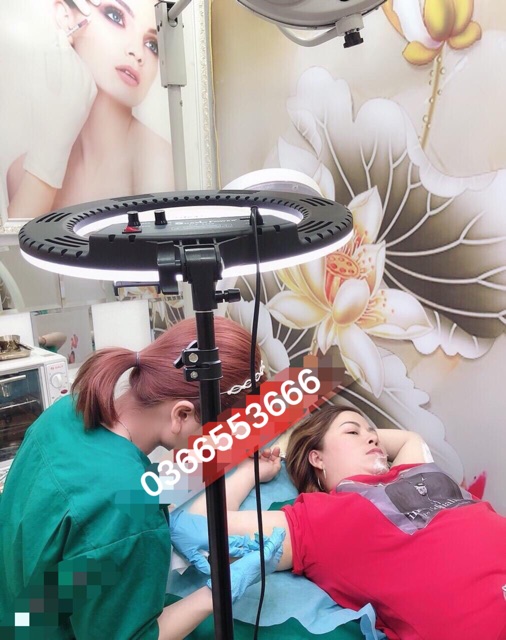 [SIZE 36cm]Đèn Livetream (đầy đủ cả chân đèn và kẹp) .Hỗ trợ ánh sáng Chụp Ảnh, Make Up Trang Điểm. Đèn quay trực tuyến