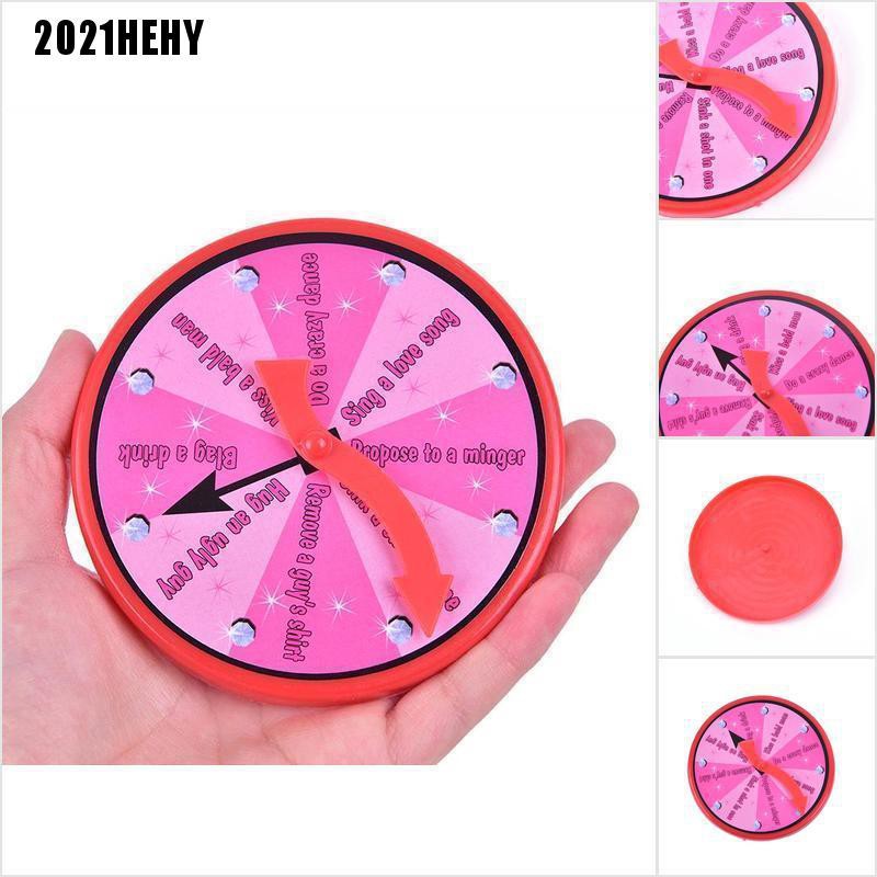 [2021HE] Funny Spinner Turntable Toy Truth Dare Alcohol Drinking Bar Game Roulette Toys #HY