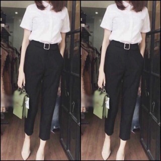Ảnh thật- Quần Baggy nữ có đai