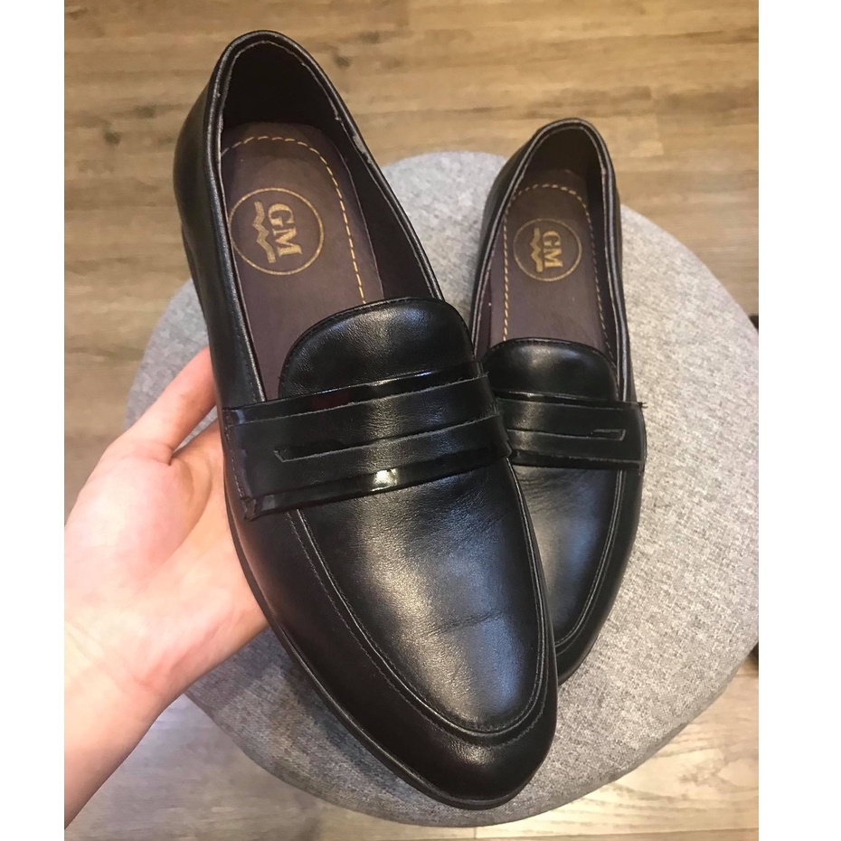 Giày lười nam cao cấp da bò thật bh 12 tháng kiểu dáng Penny Loafer - Mã T42