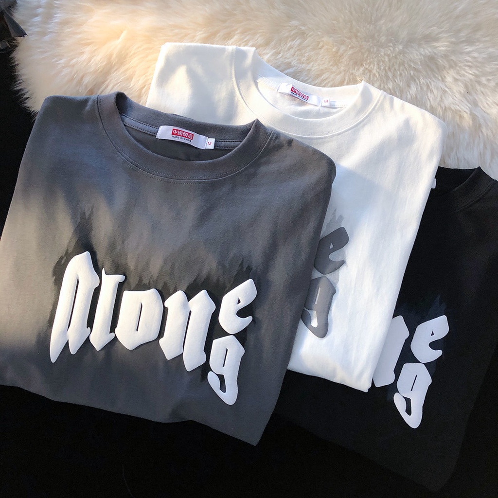 Áo Thun Cotton Tay Ngắn Dáng Rộng Phong Cách Đường Phố Mỹ Thời Trang Mùa Hè Hàng Mới