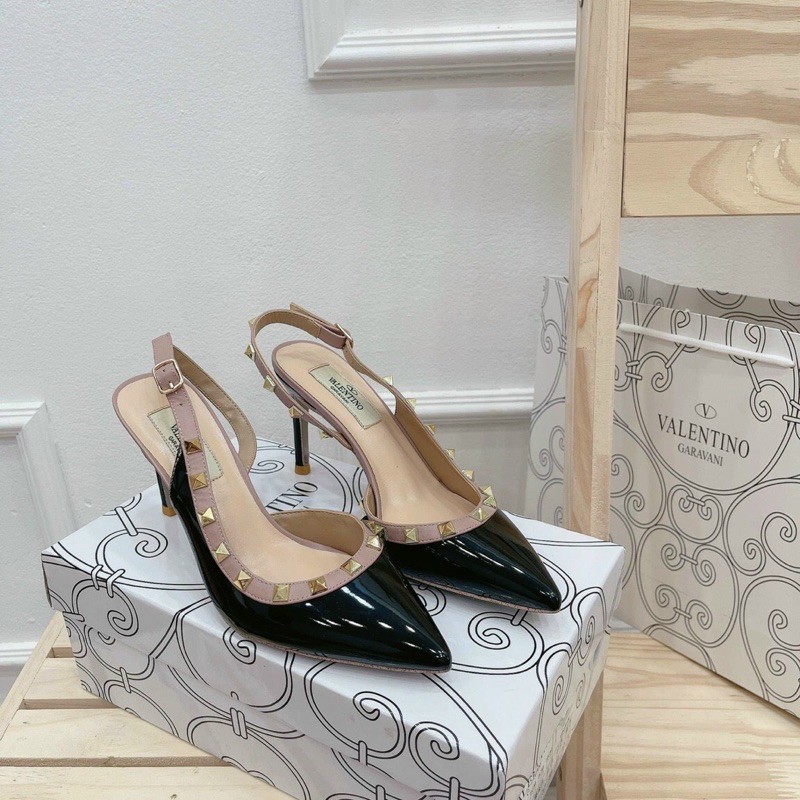 ☘️HÀNG FULL BOX CÓ SẴN☘️ Giày bít mũi viền đinh gót nhọn 9cm