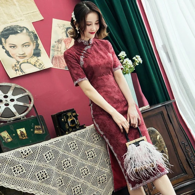 Sườn xám thượng hải PMS130