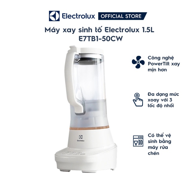 [Mã ELHA22 giảm 5% đơn 300K] Máy xay sinh tố Electrolux E7TB1-50CW 1.5L