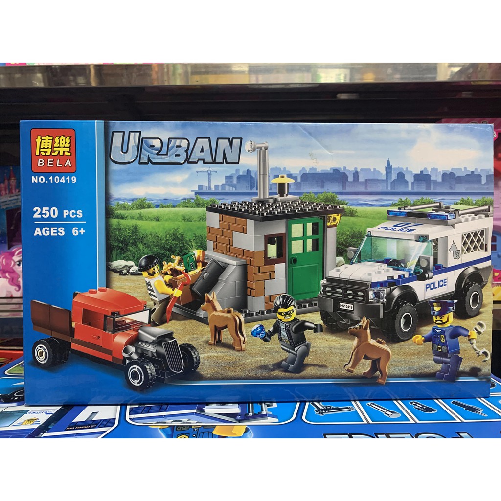 Hộp Lêgô lắp ghép mô hình xe ô tô cảnh sát URBAN 10419