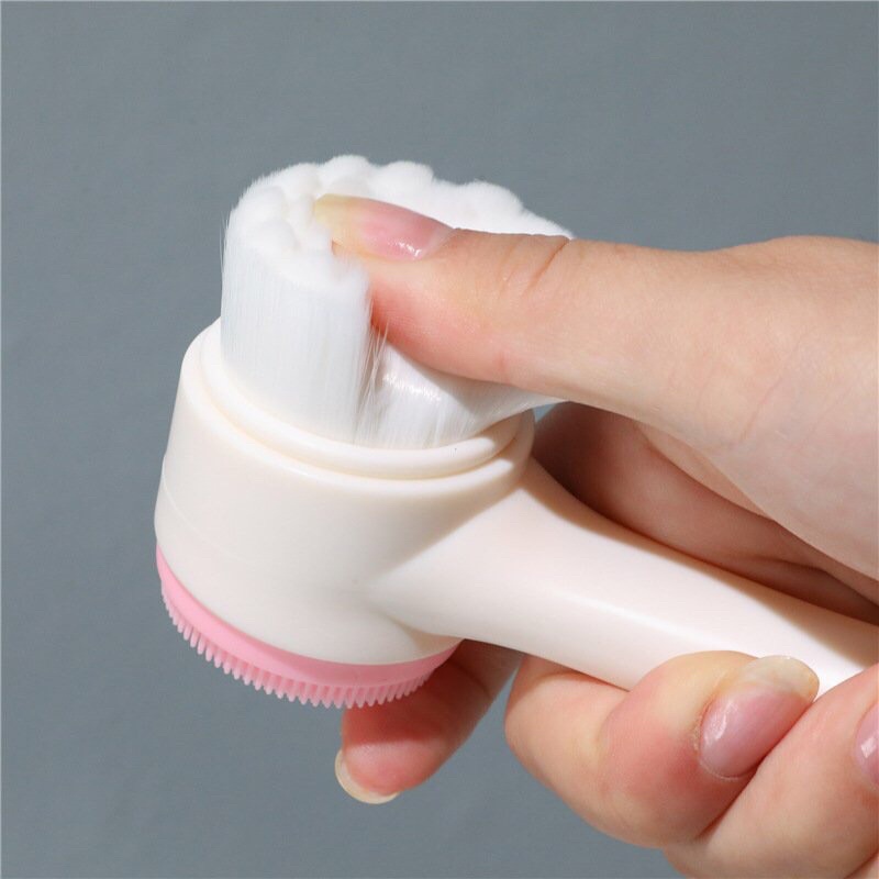 Cọ rửa mặt 2đầu massage mềm mại