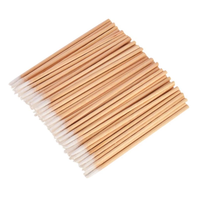 Bộ 100 Tăm Bông Đầu Nhọn / Đầu Nhọn Bằng Cotton Siêu Nhỏ Dùng Một Lần Đa Ứng Dụng