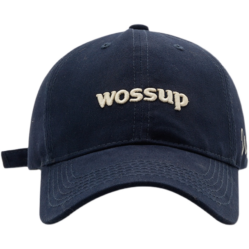 Mũ lưỡi trai mềm thêu chữ phong cách Hàn Quốc thời trang thu đông cho nữ