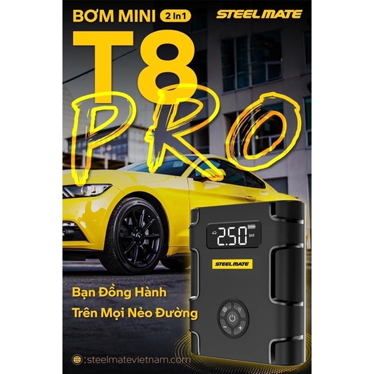 Bơm Lốp & Kích Bình Steelmate T8 Pro & T8