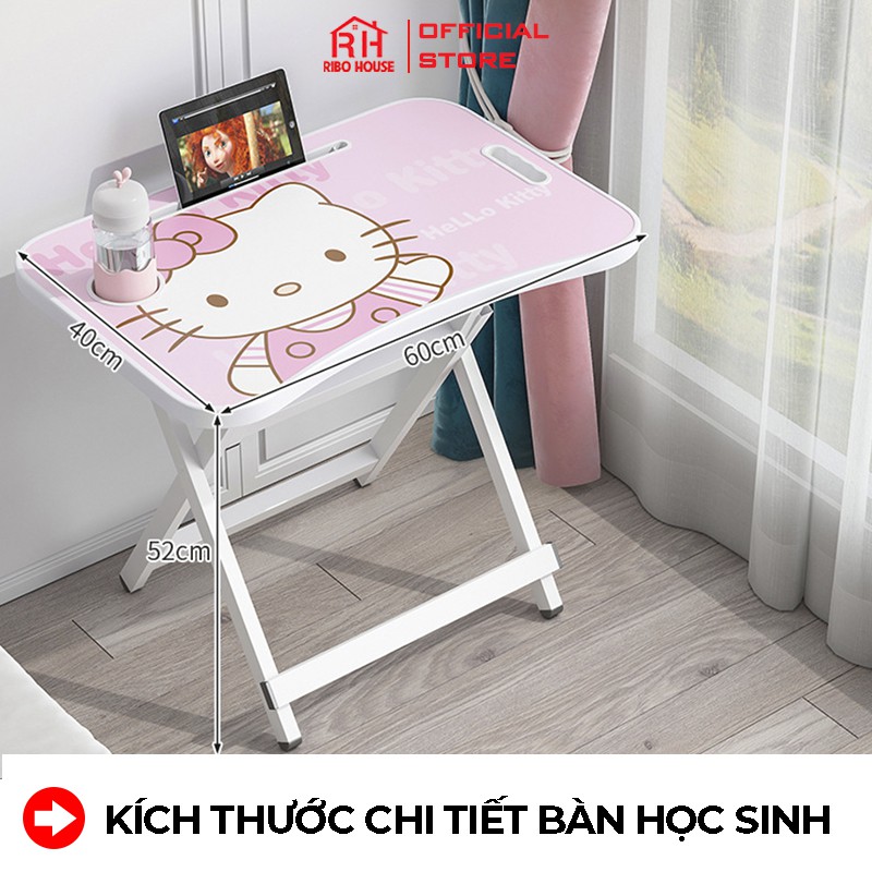 Bàn học cho bé RIBO HOUSE chống gù, chống cận, bàn học tiện lợi - gấp gọn khi không sử dụng RIBO 154