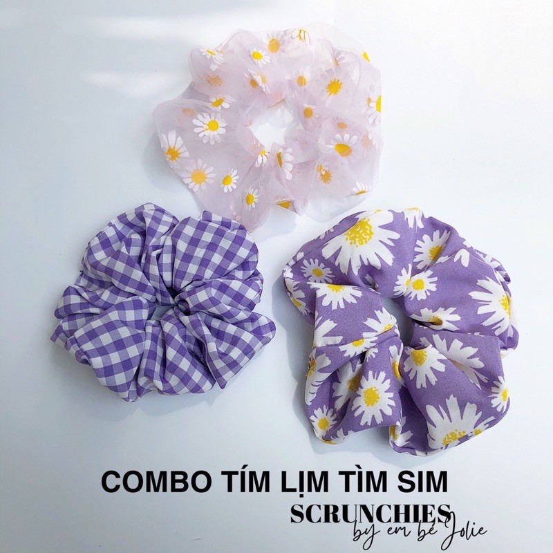 Cột Tóc Vải Scrunchies Dây cột Tóc Scrunchies nhiều mẫu siêu đẹp