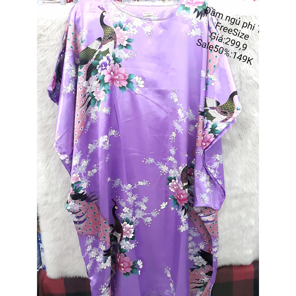 Váy ngủ satin lụa thái lan