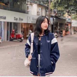 [SẴN LOẠI 1]☘️ Áo Boomber Bóng Chày nữ chất Dù siêu nhẹ Siêu ấm 🔥 ! *