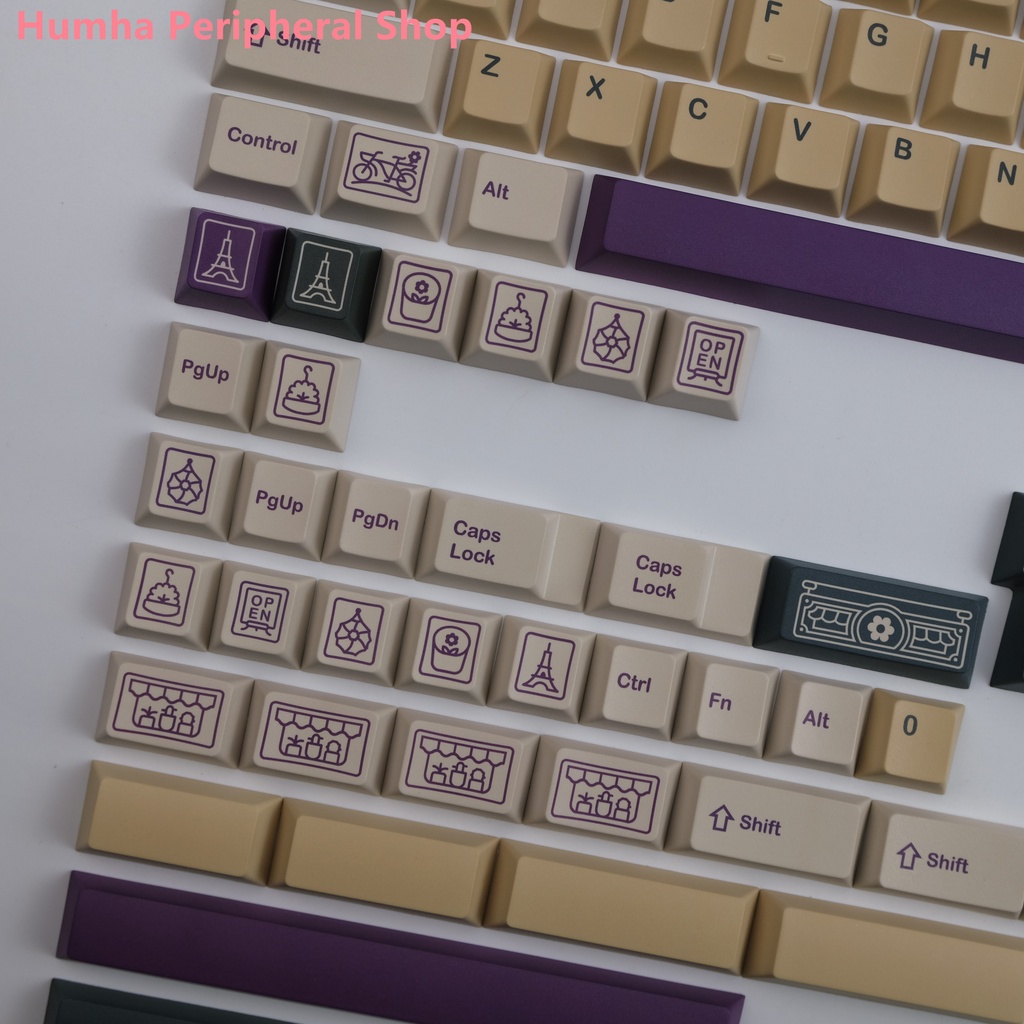 Bàn Phím Cơ Humha Fleuriste 142 Phím Chất Liệu PBT Nhuộm Màu Độc Đáo