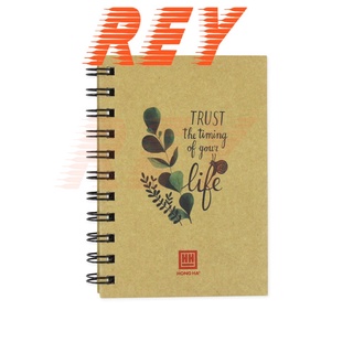[Giao hỏa tốc] Sổ Tay Vintage Notebook A6 - Sổ lò xo bìa cứng Green Plant Hồng Hà 4154