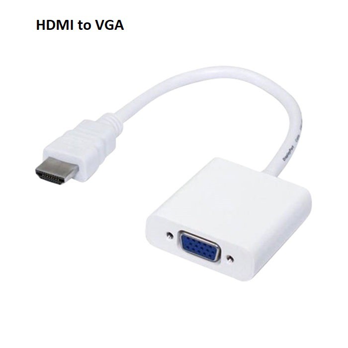 chuyển đổi Micro-HDMI/Mini HDMI/HDMI to VGA Converter Adapter With Audio Video Cable Black full HD 1080P loại tốt