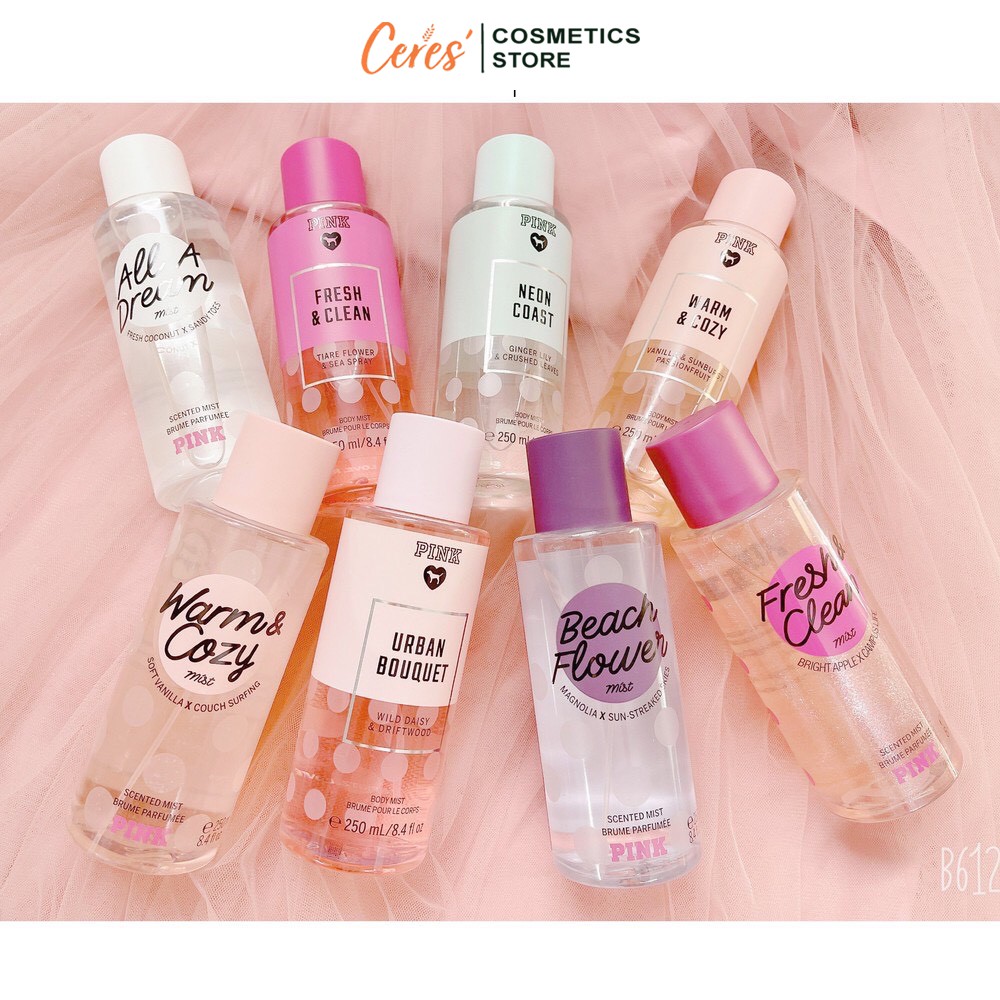 Nước Hoa Nữ  Xịt Thơm Toàn Thân Body Mist Pink Nội Địa Trung