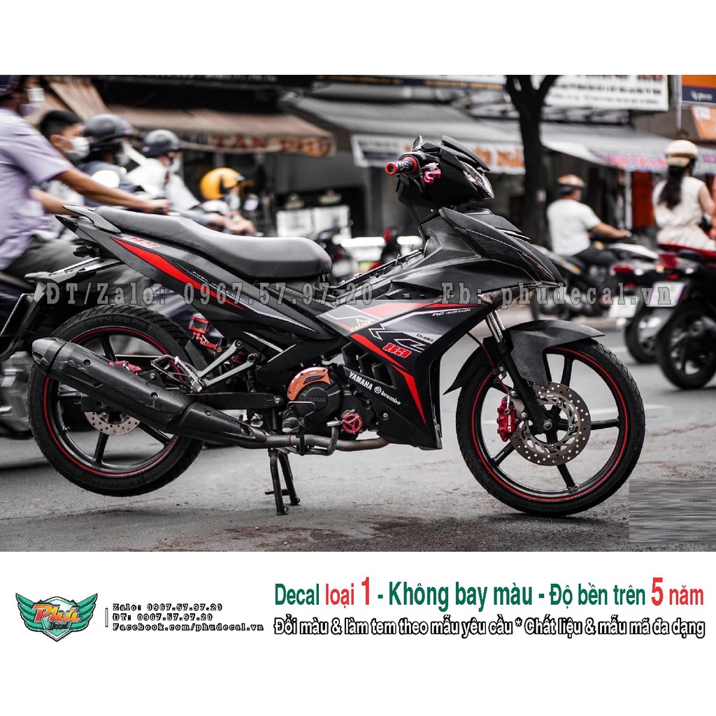 Tem rời xe Exciter 150 RC đen nhám (A)