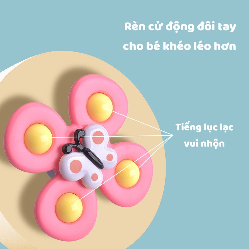 Set 3 Con Quay Đồ Chơi Fidget Spinner Dán Tường, Thiết Kế Hình Động Vật Hoạt Hình Độc Đáo Dành Cho Bé