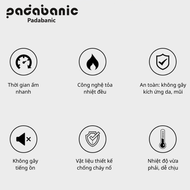 Quạt Sưởi-Máy Sưởi Mini Padabanic Để Bàn Tiện Lợi Dễ Dàng Mang Theo An Toàn Tiện Dụng