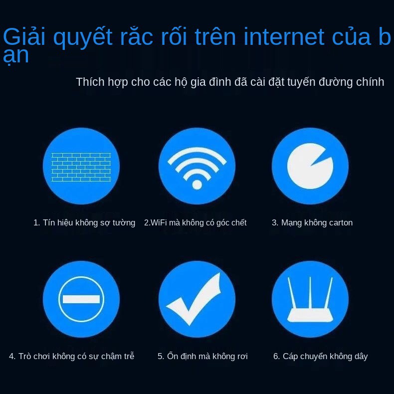 Bộ khuếch đại tín hiệu wifi tăng cường gia đình thu sóng mở rộng