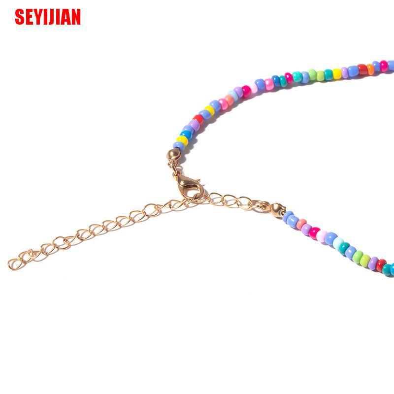 Vòng cổ Hạt Nhiều Màu Sắc Phong Cách Bohemian Thời Trang Cho Nữ