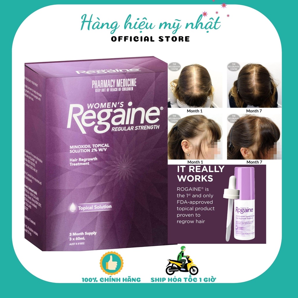 Rogaine giúp mọc tóc cho nữ Rogaine 2% minoxidil hair regrowth treatment 60ml của Mỹ