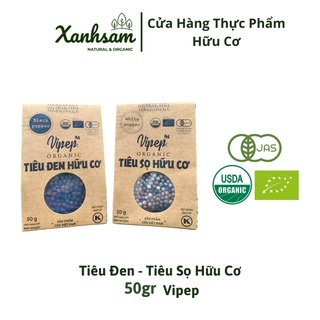 Hạt Tiêu Đen Tiêu Sọ Hữu Cơ Vipep 50gr - XanhSam