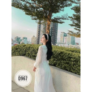Bigsize Đầm maxi voan D967