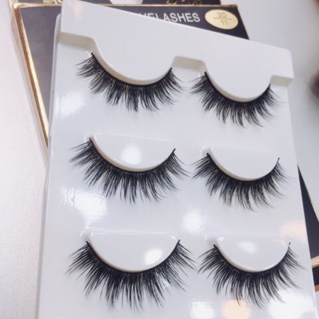 Mi giả lông chồn 3D 3PCS 3 Fashion Eyelashes 3 Faux-Cils