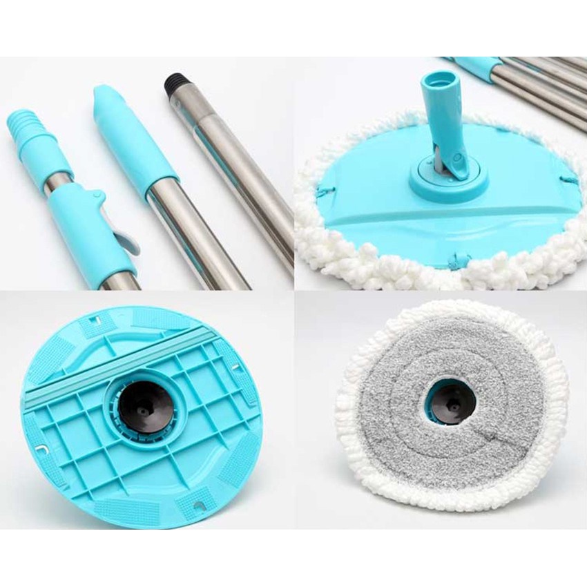 Bộ cây lau nhà xoay tay Lock&Lock corner spin mop ETM494 xanh dương - BABYHOPSG