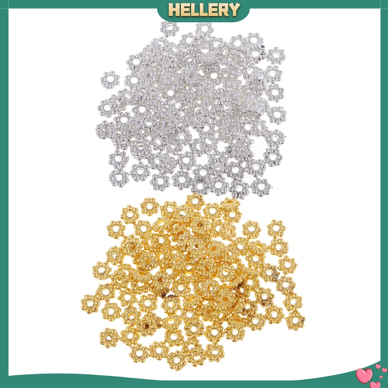 Set 200 Hạt Đồng 6mm Hình Hoa Cúc Làm Trang Sức