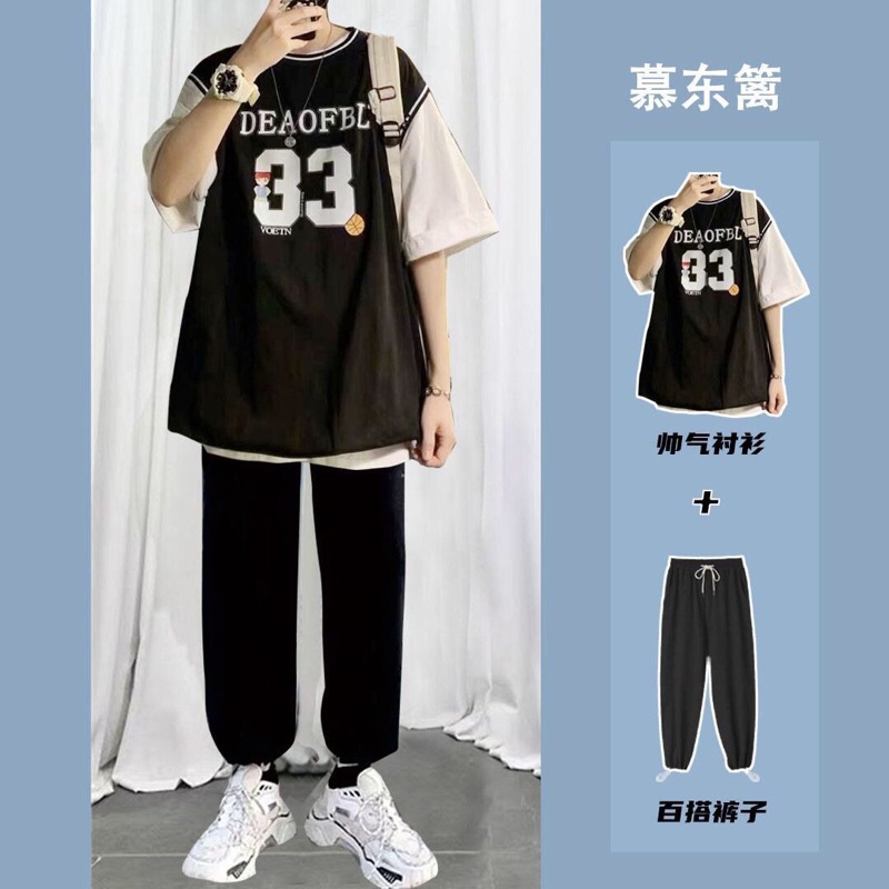 [RẺ VÔ ĐỊCH]Áo Thun Bóng Chày Pha Tay Số 33 Siêu Xinh Form Thụng Tay Lỡ Unisex Freesize Nam Nữ Ulzzang