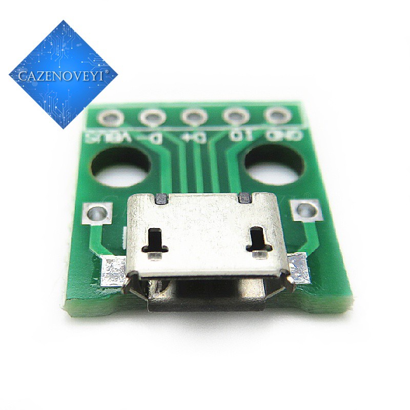 Set 10 Bảng Mạch Chuyển Đổi Từ Micro Usb Sang Dip 5pin Female B Type Pcb 2.54 Inch